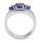 Right Hand Ring 3W1566 Rhodium Brass Ring with Synthetic in London Blue