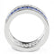 Right Hand Ring 3W1568 Rhodium Brass Ring with Synthetic in London Blue