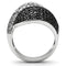 Silver Jewelry Rings Right Hand Ring 3W157 Rhodium + Ruthenium Brass Ring with AAA Grade CZ Alamode Fashion Jewelry Outlet