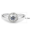 Right Hand Ring 3W1570 Rhodium Brass Ring with AAA Grade CZ