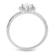 Right Hand Ring 3W1570 Rhodium Brass Ring with AAA Grade CZ