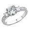 Right Hand Ring 3W1571 Rhodium Brass Ring with AAA Grade CZ