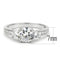 Right Hand Ring 3W1571 Rhodium Brass Ring with AAA Grade CZ