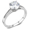 Right Hand Ring 3W1573 Rhodium Brass Ring with AAA Grade CZ