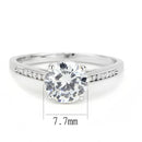 Right Hand Ring 3W1573 Rhodium Brass Ring with AAA Grade CZ