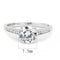 Right Hand Ring 3W1573 Rhodium Brass Ring with AAA Grade CZ