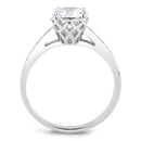 Right Hand Ring 3W1573 Rhodium Brass Ring with AAA Grade CZ