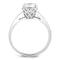 Right Hand Ring 3W1573 Rhodium Brass Ring with AAA Grade CZ