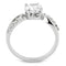 Right Hand Ring 3W1574 Rhodium Brass Ring with AAA Grade CZ