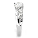 Right Hand Ring 3W1574 Rhodium Brass Ring with AAA Grade CZ