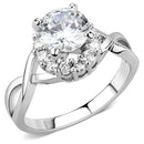 Right Hand Ring 3W1575 Rhodium Brass Ring with AAA Grade CZ