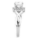 Right Hand Ring 3W1575 Rhodium Brass Ring with AAA Grade CZ