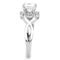 Right Hand Ring 3W1575 Rhodium Brass Ring with AAA Grade CZ