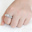 Silver Jewelry Rings Right Hand Ring 3W1576 Rhodium Brass Ring with AAA Grade CZ Alamode Fashion Jewelry Outlet