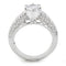 Right Hand Ring 3W1576 Rhodium Brass Ring with AAA Grade CZ