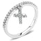 Right Hand Ring 3W1578 Rhodium Brass Ring with AAA Grade CZ