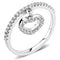 Right Hand Ring 3W1579 Rhodium Brass Ring with AAA Grade CZ