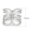 Right Hand Ring 3W1580 Rhodium Brass Ring with AAA Grade CZ