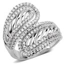 Right Hand Ring 3W1582 Rhodium Brass Ring with AAA Grade CZ