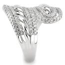 Right Hand Ring 3W1582 Rhodium Brass Ring with AAA Grade CZ