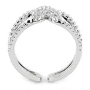 Right Hand Ring 3W1583 Rhodium Brass Ring with AAA Grade CZ