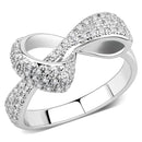 Right Hand Ring 3W1585 Rhodium Brass Ring with AAA Grade CZ