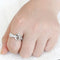 Right Hand Ring 3W1585 Rhodium Brass Ring with AAA Grade CZ