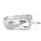 Right Hand Ring 3W1585 Rhodium Brass Ring with AAA Grade CZ