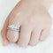 Right Hand Ring 3W1588 Rhodium Brass Ring with AAA Grade CZ