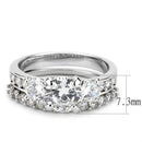 Right Hand Ring 3W1588 Rhodium Brass Ring with AAA Grade CZ