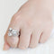 Right Hand Ring 3W1590 Rhodium Brass Ring with AAA Grade CZ