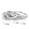 Right Hand Ring 3W1590 Rhodium Brass Ring with AAA Grade CZ