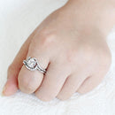 Right Hand Ring 3W1591 Rhodium Brass Ring with AAA Grade CZ