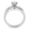 Right Hand Ring 3W1592 Rhodium Brass Ring with AAA Grade CZ