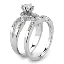 Right Hand Ring 3W1592 Rhodium Brass Ring with AAA Grade CZ