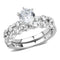 Right Hand Ring 3W1593 Rhodium Brass Ring with AAA Grade CZ