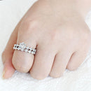 Right Hand Ring 3W1593 Rhodium Brass Ring with AAA Grade CZ