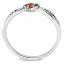 Silver Jewelry Rings Rings For Girls DA235 Stainless Steel Ring with AAA Grade CZ in Orange Alamode Fashion Jewelry Outlet