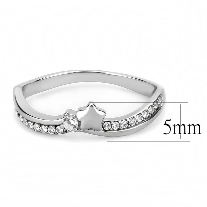 Silver Jewelry Rings Rings For Girls DA236 Stainless Steel Ring with AAA Grade CZ Alamode Fashion Jewelry Outlet