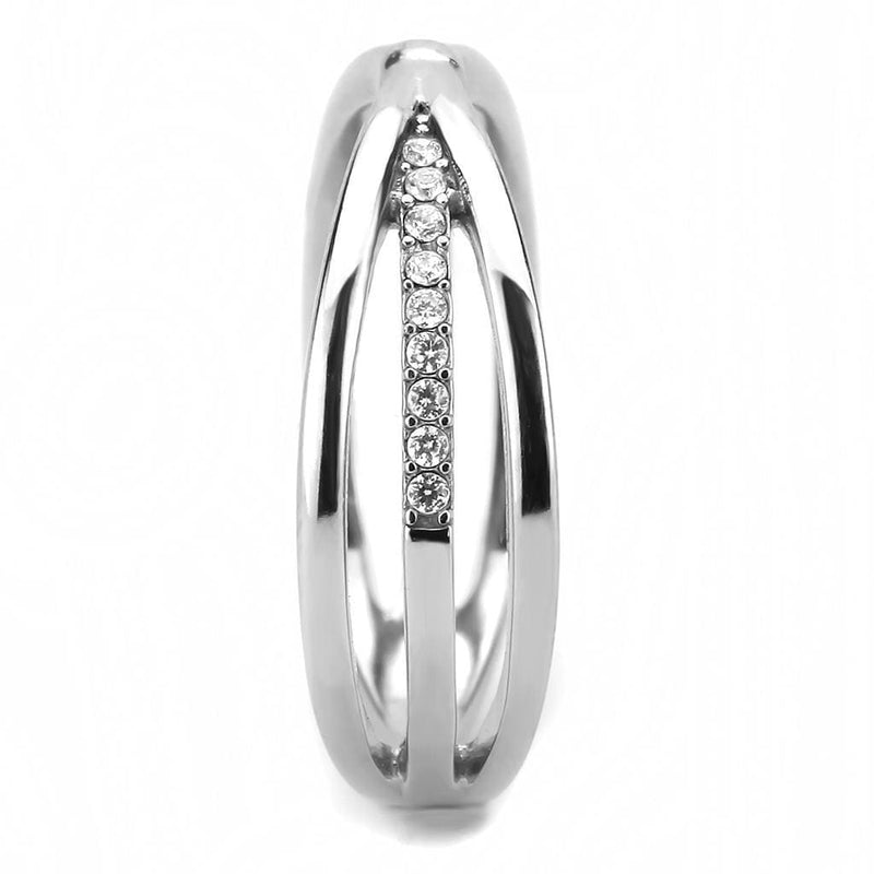 Silver Jewelry Rings Rings For Girls DA239 Stainless Steel Ring with AAA Grade CZ Alamode Fashion Jewelry Outlet