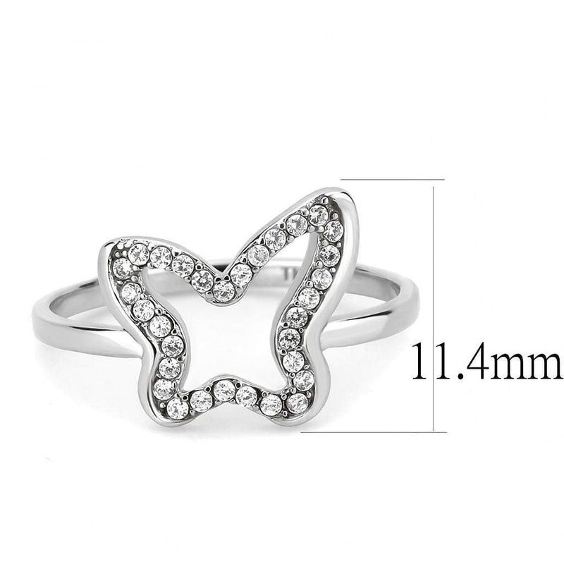 Silver Jewelry Rings Rings For Girls DA241 Stainless Steel Ring with AAA Grade CZ Alamode Fashion Jewelry Outlet