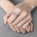 Silver Jewelry Rings Rings For Girls DA241 Stainless Steel Ring with AAA Grade CZ Alamode Fashion Jewelry Outlet