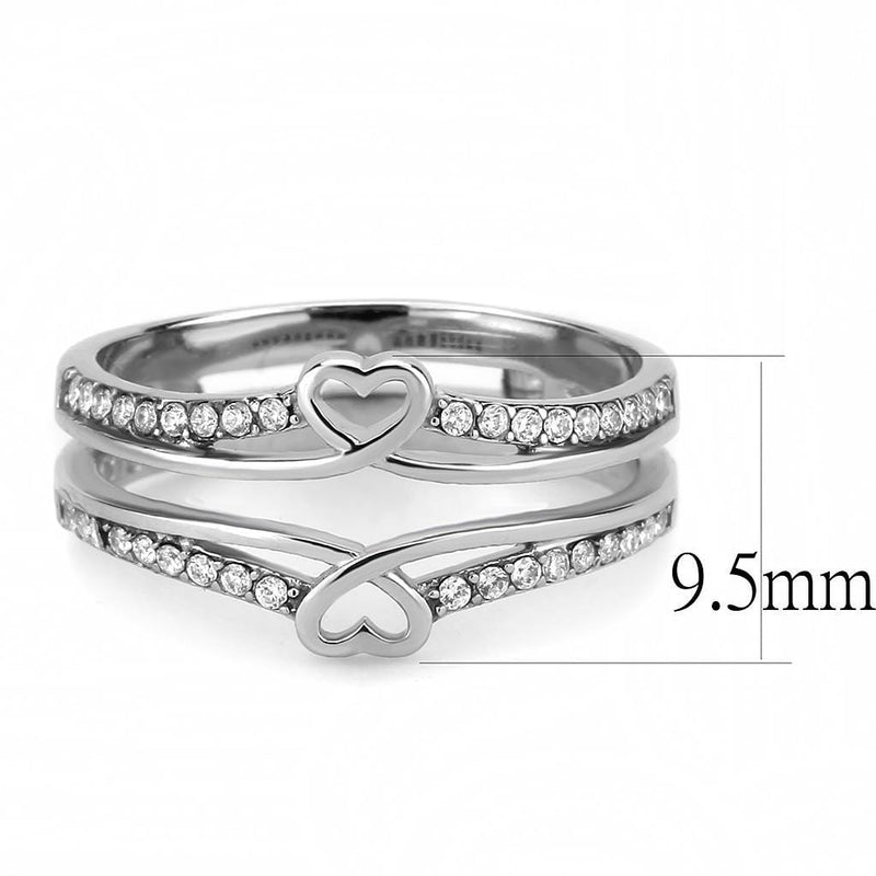 Silver Jewelry Rings Rings For Girls DA242 Stainless Steel Ring with AAA Grade CZ Alamode Fashion Jewelry Outlet