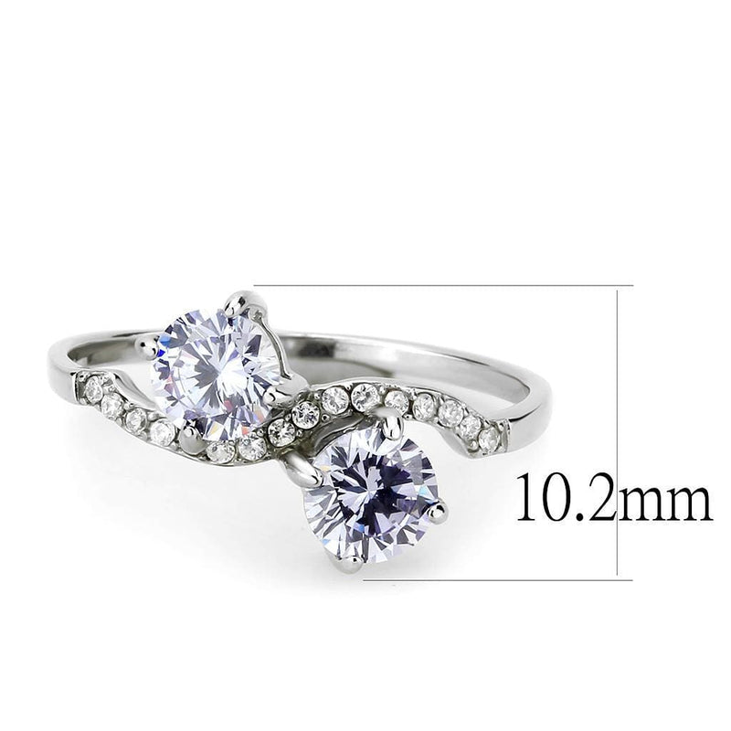 Silver Jewelry Rings Rings For Girls DA244 Stainless Steel Ring with AAA Grade CZ Alamode Fashion Jewelry Outlet