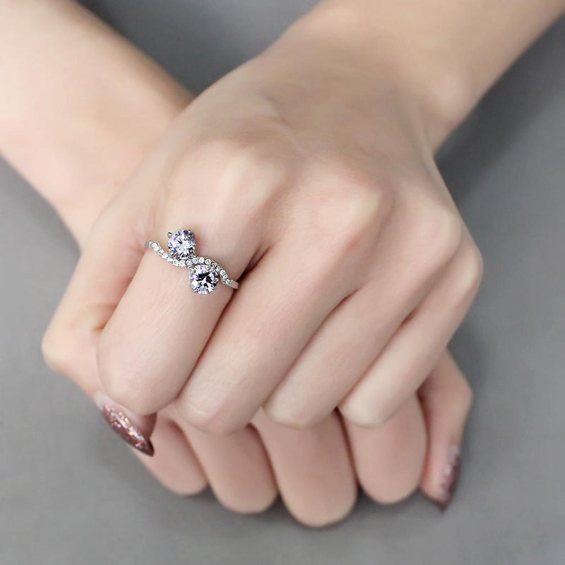 Silver Jewelry Rings Rings For Girls DA244 Stainless Steel Ring with AAA Grade CZ Alamode Fashion Jewelry Outlet