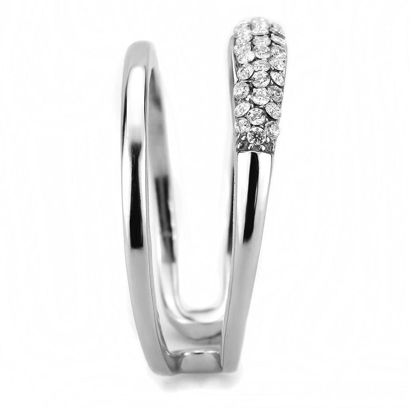 Silver Jewelry Rings Rings For Girls DA247 Stainless Steel Ring with AAA Grade CZ Alamode Fashion Jewelry Outlet