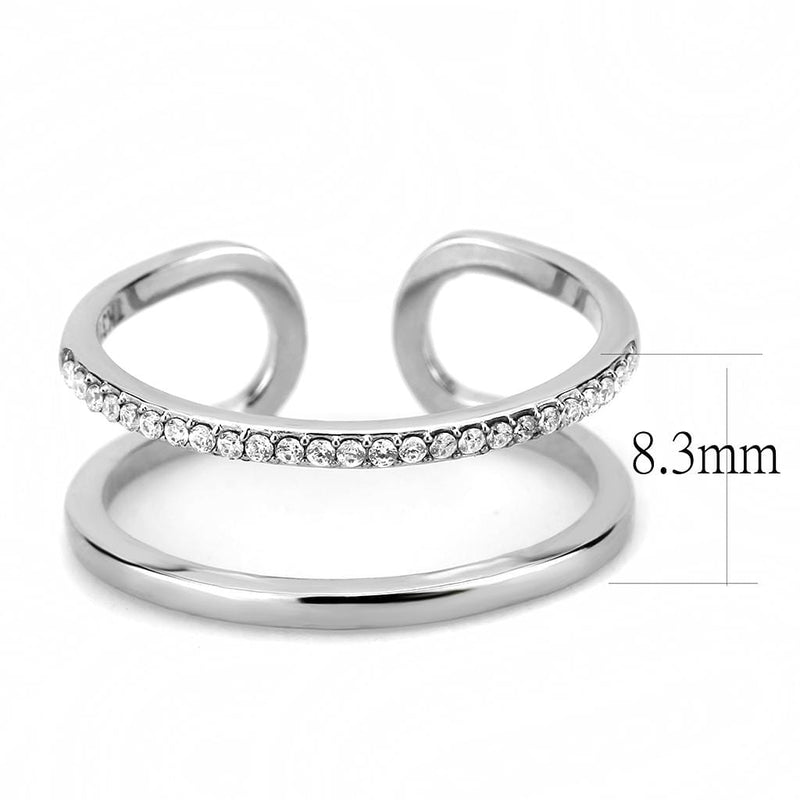 Silver Jewelry Rings Rings For Girls DA249 Stainless Steel Ring with AAA Grade CZ Alamode Fashion Jewelry Outlet