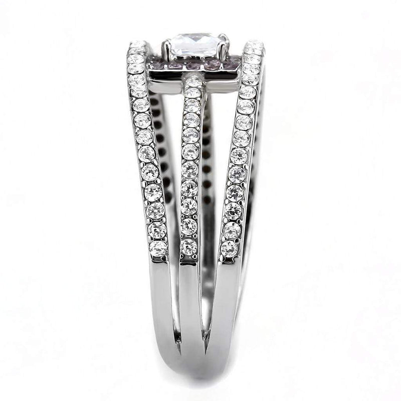 Silver Jewelry Rings Rings For Girls DA257 Stainless Steel Ring with AAA Grade CZ Alamode Fashion Jewelry Outlet