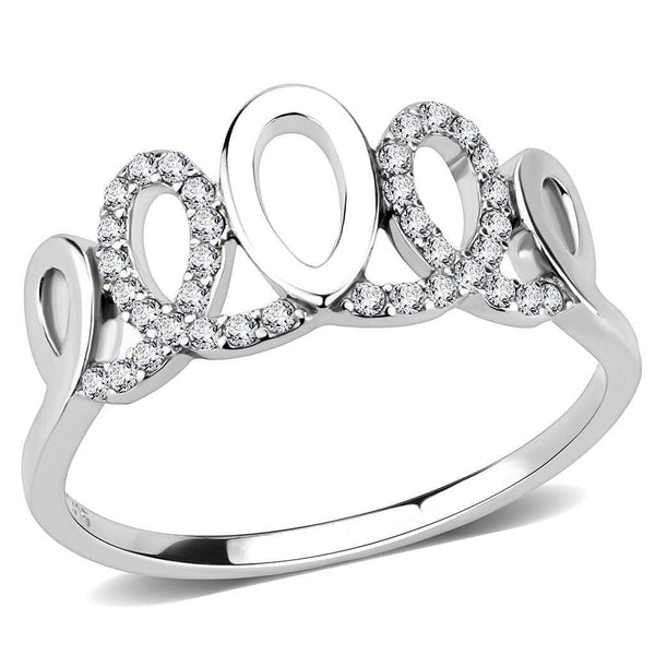 Silver Jewelry Rings Rings For Girls DA258 Stainless Steel Ring with AAA Grade CZ Alamode Fashion Jewelry Outlet