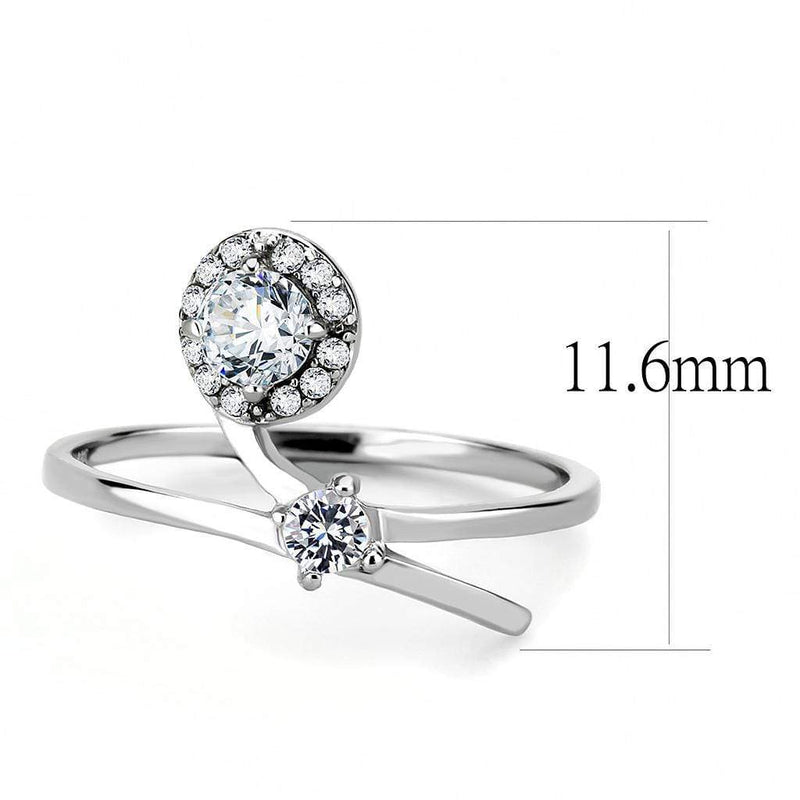 Silver Jewelry Rings Rings For Girls DA260 Stainless Steel Ring with AAA Grade CZ Alamode Fashion Jewelry Outlet